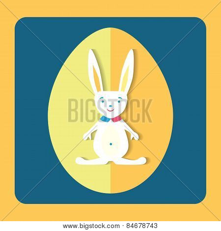 Easter Bunny Icon Flat