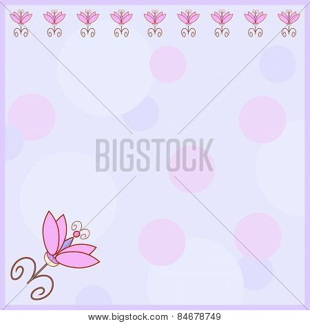 Greeting Card With Flowers