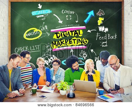 Digital Marketing Branding Strategy Online Media Concept