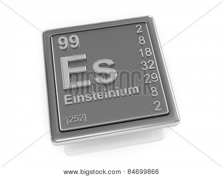 Einsteinium. Chemical element. 3d