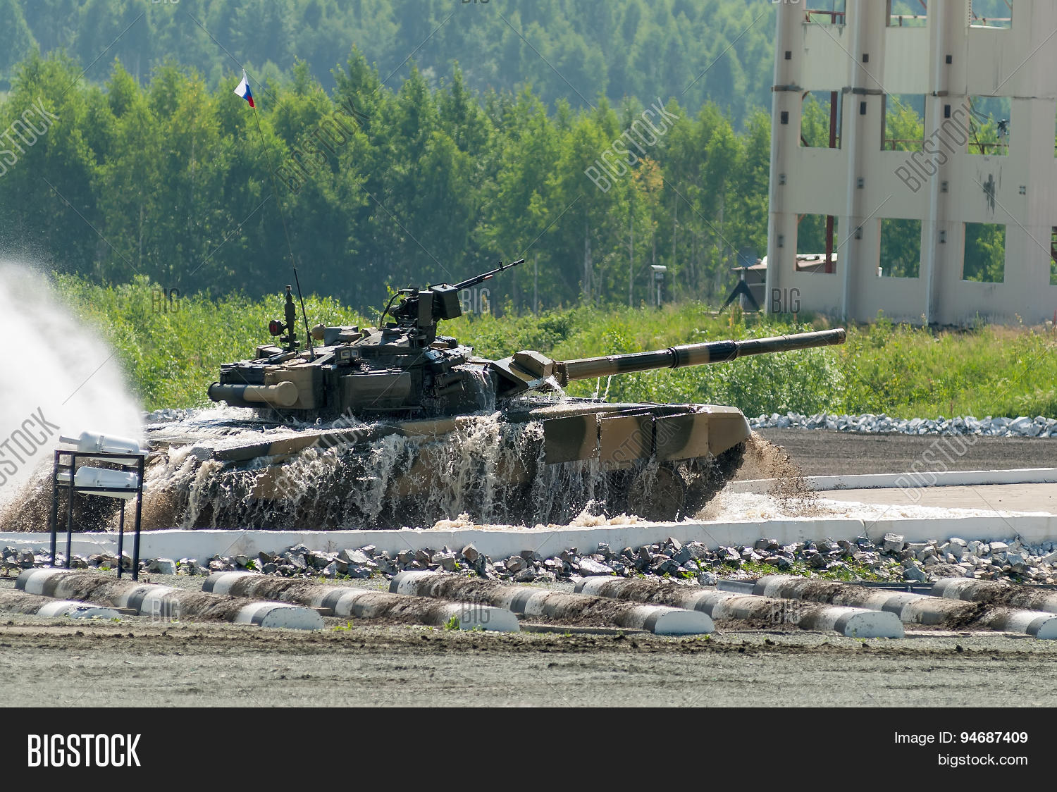 Tank T-80 Moves Water Image & Photo (Free Trial) | Bigstock