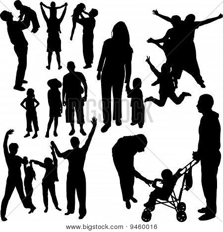 set di famiglia vector