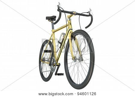 Golden Bicycle Closeup