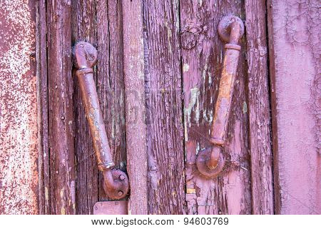 chipped paint on old wooden the door texture background