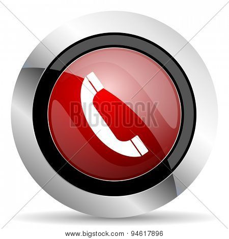 phone red glossy web icon original modern design for web and mobile app on white background 
