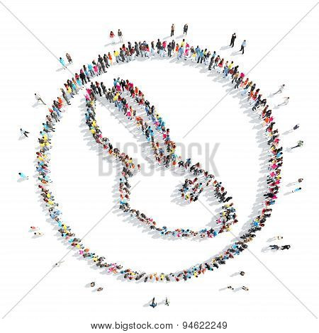people in the shape of a hare.