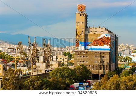 Port In Piraeus Greece.