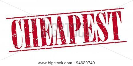 Cheapest Red Grunge Vintage Stamp Isolated On White Background