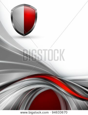abstract vector template with shield