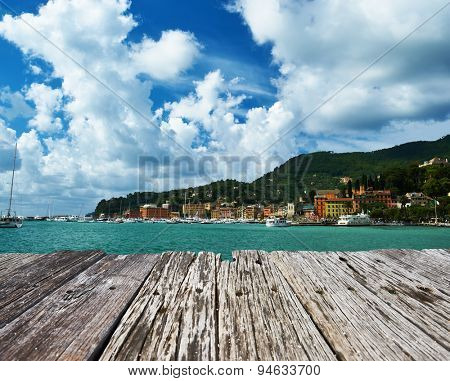 Santa Margherita Ligure town on Ligurian coast in Italy