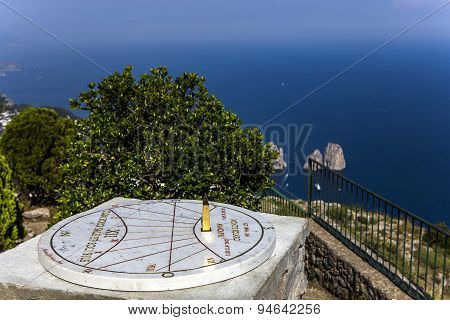 Panorama Of Capri Island From Monte Solaro, In Anacapri