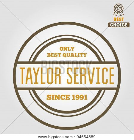 Vintage logo, badge, emblem or logotype elements for taylor
