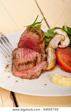 Beef Filet Mignon Grilled With Vegetables