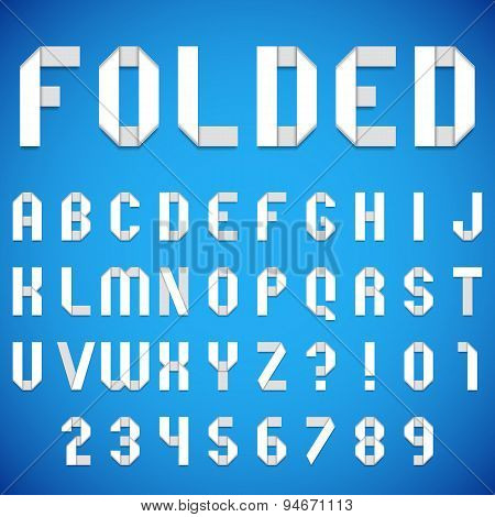 Folded Paper Font