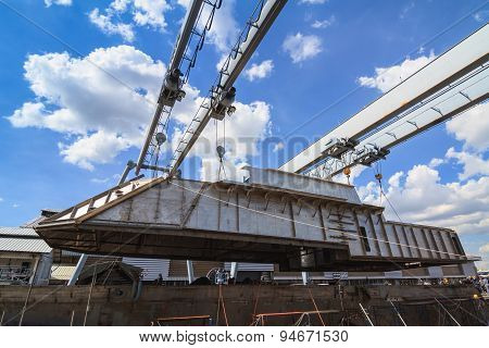 Military Gunt Boat Under Construction, Supper Structure Assembly Step