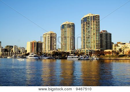 Přístaviště Marina Brisbane Austrálie