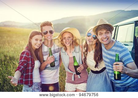Group of happy teenegers