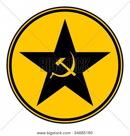 Communism Star Button.