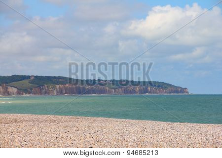 Cliffs And Beach In Dieppe