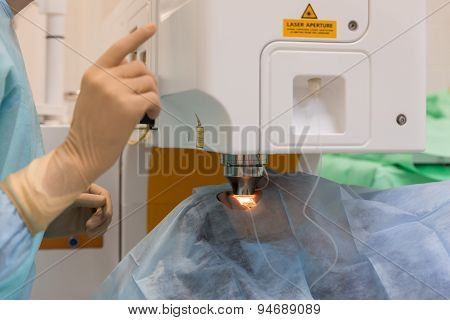 Ophthalmology femto lasik operation