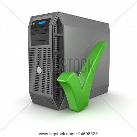 Workstation And Check Mark