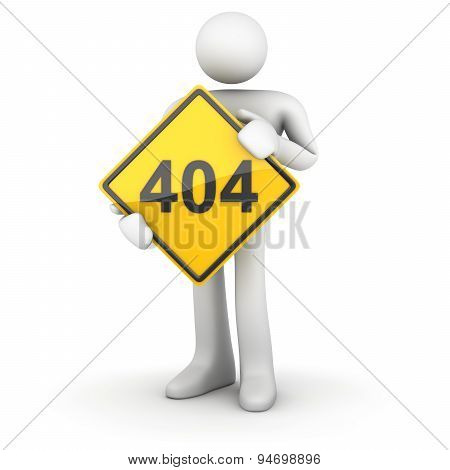 Man And Road Sign
