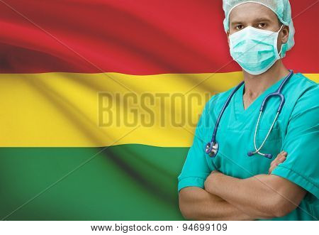 Surgeon With Flag On Background Series - Bolivia