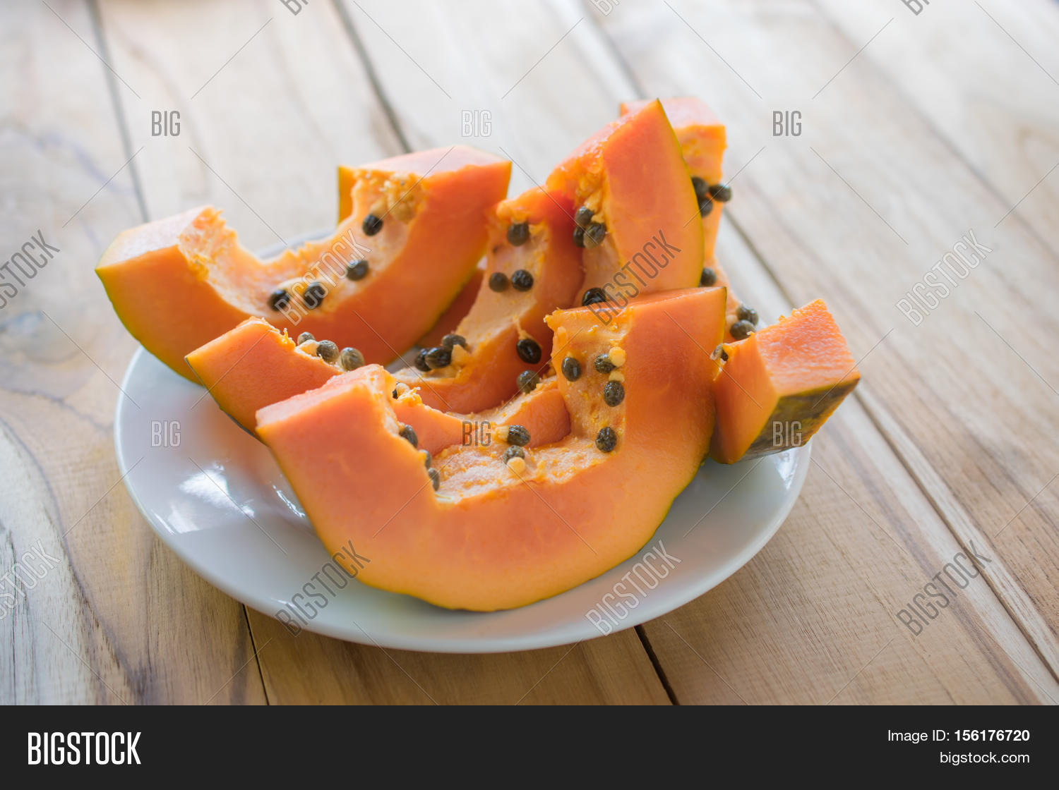Ripe Papaya On Wood Image & Photo (Free Trial) Bigstock
