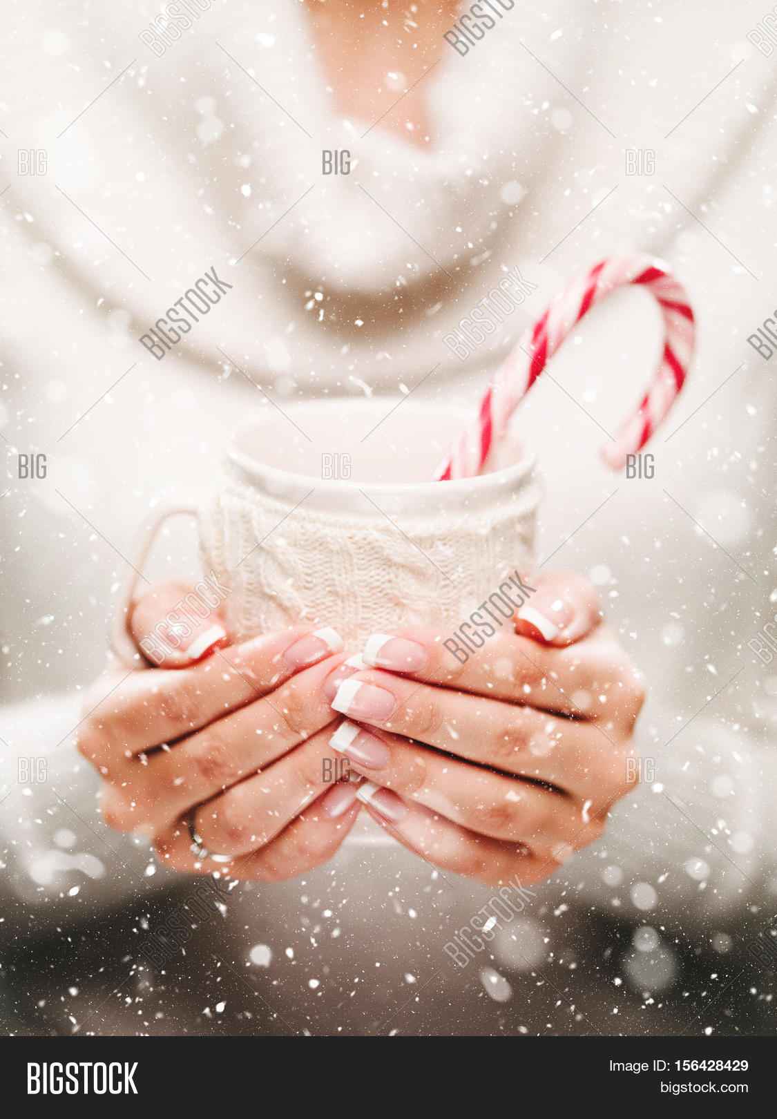 Woman Holds Winter Cup Image Photo Free Trial Bigstock