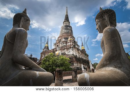 Wat Yai Chai Mongkhol Phra Nakhon Si Ayutthaya Thailand.