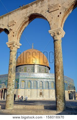 JERUSALEM ISRAEL 23 10 16: Temple Mount known as the the Noble Sanctuary of Jerusalem located in the Old City of Jerusalem, is one of the most important religious sites in the world.