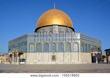 JERUSALEM ISRAEL 23 10 16: Temple Mount known as the the Noble Sanctuary of Jerusalem located in the Old City of Jerusalem, is one of the most important religious sites in the world.