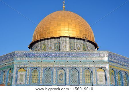JERUSALEM ISRAEL 23 10 16: Temple Mount known as the the Noble Sanctuary of Jerusalem located in the Old City of Jerusalem, is one of the most important religious sites in the world.