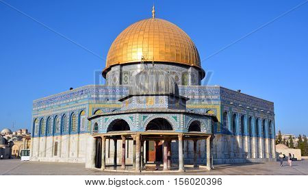 JERUSALEM ISRAEL 23 10 16: Temple Mount known as the the Noble Sanctuary of Jerusalem located in the Old City of Jerusalem, is one of the most important religious sites in the world.