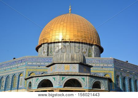 JERUSALEM ISRAEL 23 10 16: Temple Mount known as the the Noble Sanctuary of Jerusalem located in the Old City of Jerusalem, is one of the most important religious sites in the world.