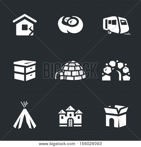 House, jack, auto trailers, beehive, needle, cave, wigwam, castle, box.