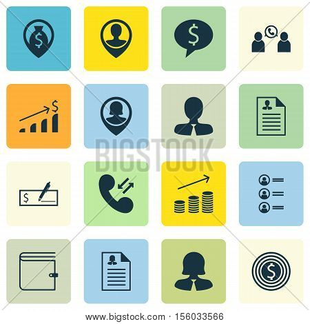 Set Of Human Resources Icons On Job Applicants, Pin Employee And Female Application Topics. Editable