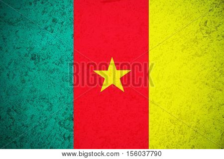 Cameroon flag ,Cameroon national flag illustration symbol.