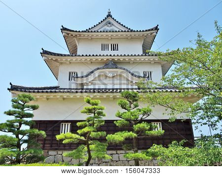 Marugame Castle, also known as Kameyama Castle is a Japanese castle in Marugame, Kagawa Prefecture, Japan. This castle is a hilltop castle and one of only 12 Japanese castles with the original keep.