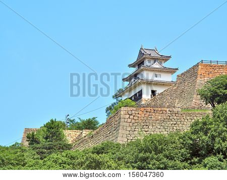 Marugame Castle, also known as Kameyama Castle is a Japanese castle in Marugame, Kagawa Prefecture, Japan. This castle is a hilltop castle and one of only 12 Japanese castles with the original keep.