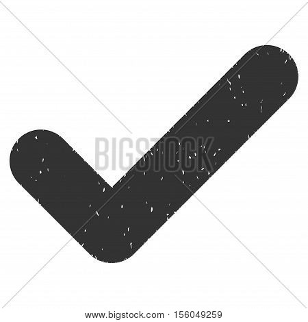 Yes rubber seal stamp watermark. Icon vector symbol with grunge design and corrosion texture. Scratched gray ink emblem on a white background.