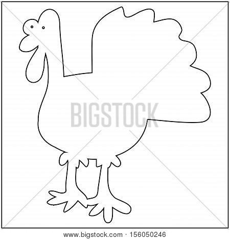 Turkey Outline Icon Symbol Design. Vector Illustration Isolated Shape On White Background