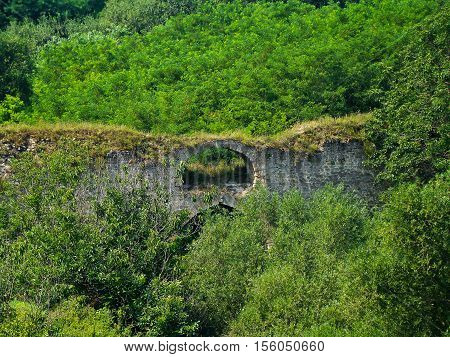 Beautiful view on a Hotyn fortress, Ukraine