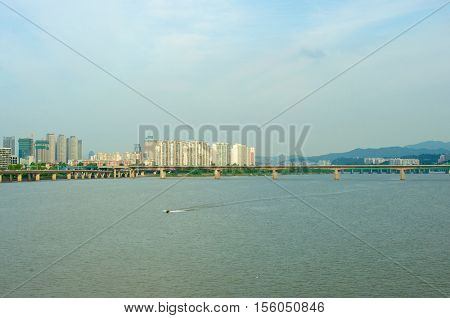 Hangang River In Seoul In Summer In Korea