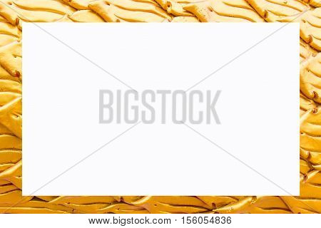 picture frame form cemet golden wall Scale of Naga