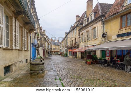 Street In The Medieval Core Of Semur-en-auxois