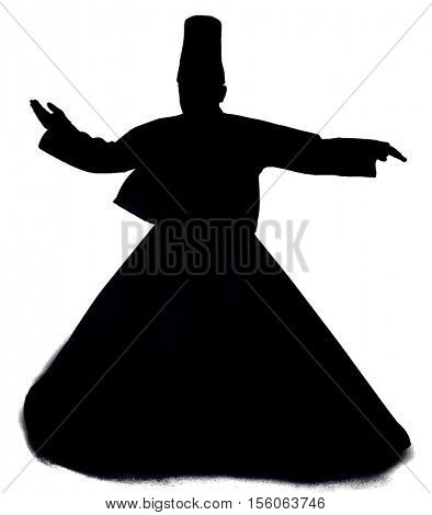 Sufi Whirling Silhouette   