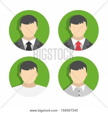 Vector user icon of man in business suit