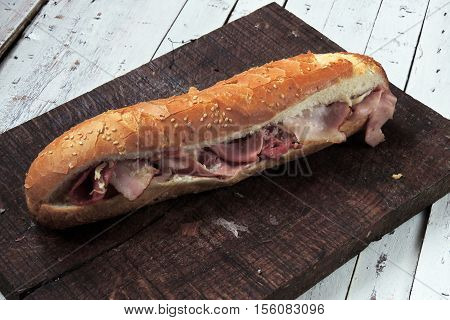 Baguette With Sausage Inside