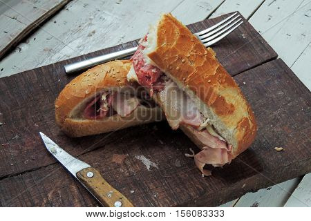 Baguette With Sausage Inside